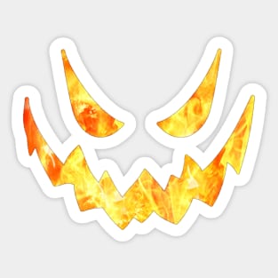 halloween scary evil pumpkin funny pumpkin head Sticker